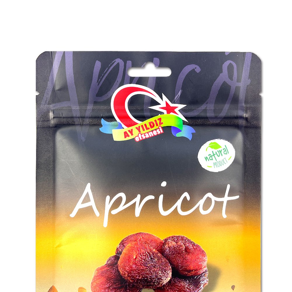 Full printed kraft paper dried fruit nuts packaging bag with hanging hole