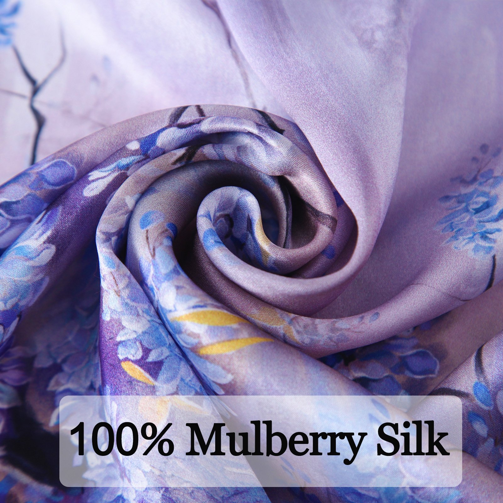 Wholesale newest women fashion flower pattern silk square 53cm neck tie scarf ladies silk hair wrap scarves scarf
