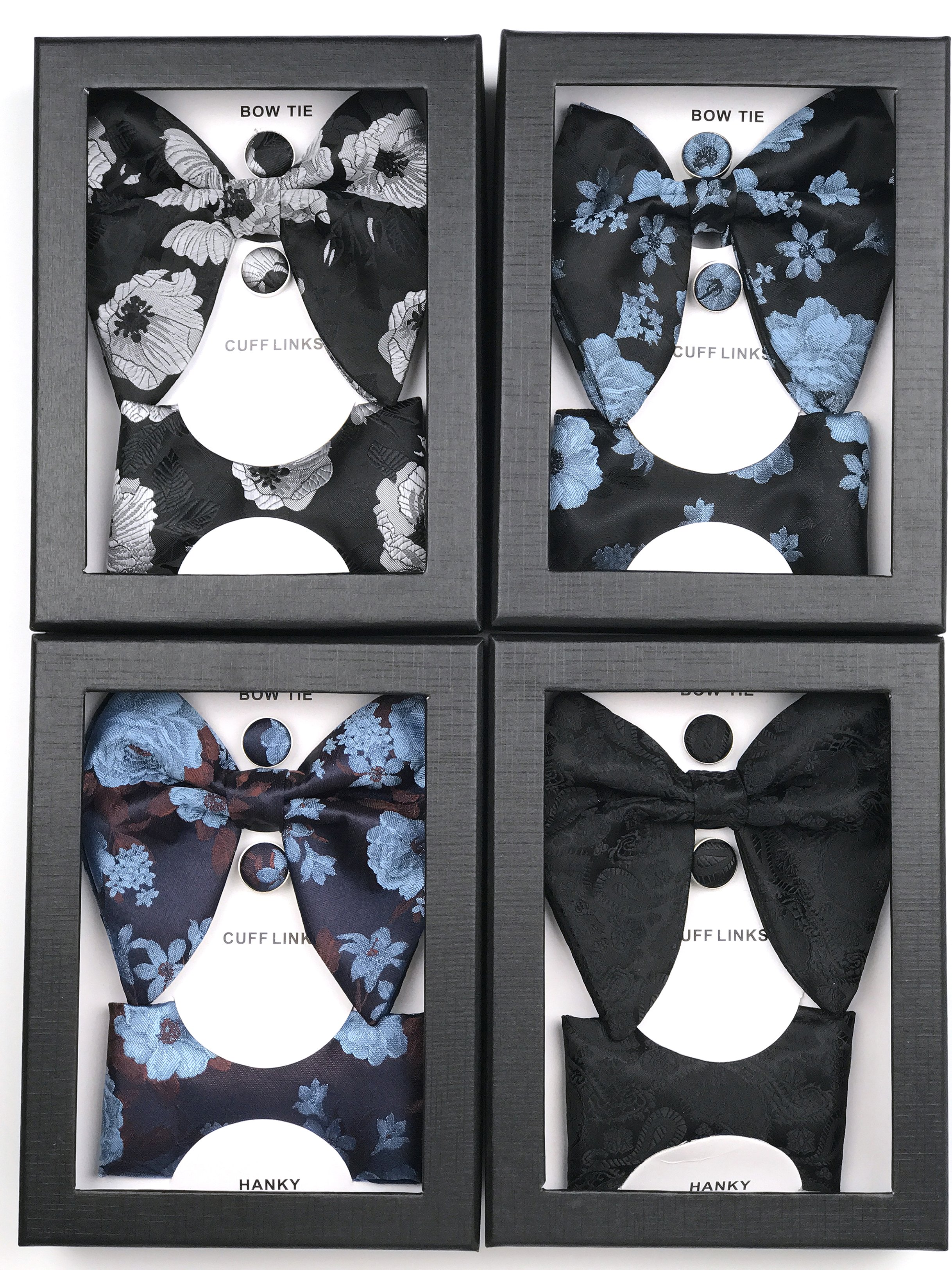 Manxiang Handmade Fashion Luxury 100% Organic Silk Woven Men Dress Suit Tuxedo Bow Tie Self