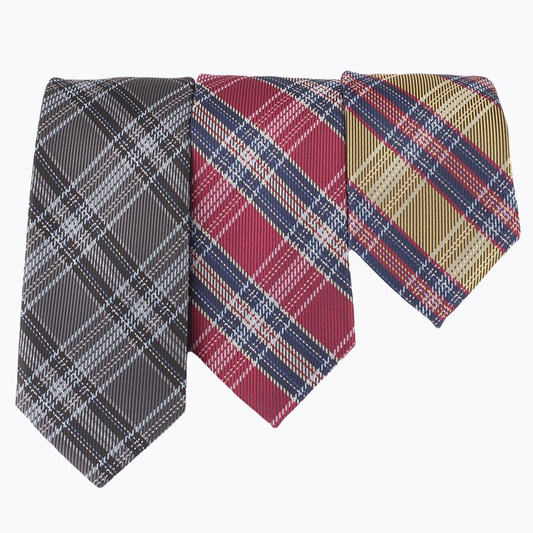 2024 New Arrival OEM/ODM 100% polyester Ties Best Design Classic Plaid Patterns Custom Handmade Neck Tie For Men With Logo