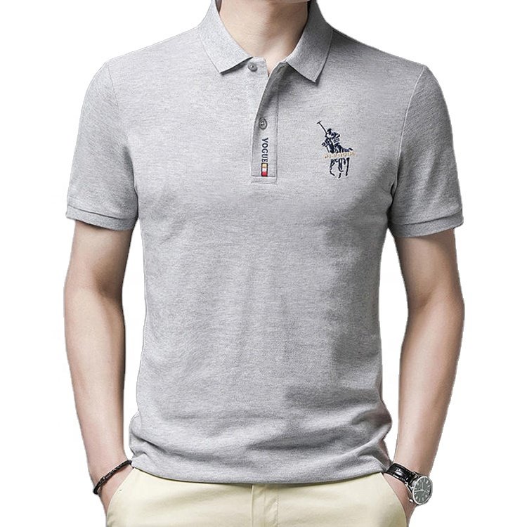 Men's Casual Streetwear Golf Polo Shirt Quick Dry 100% Polyester Customizable Embroidered Logo Short Sleeve Printed Knitted