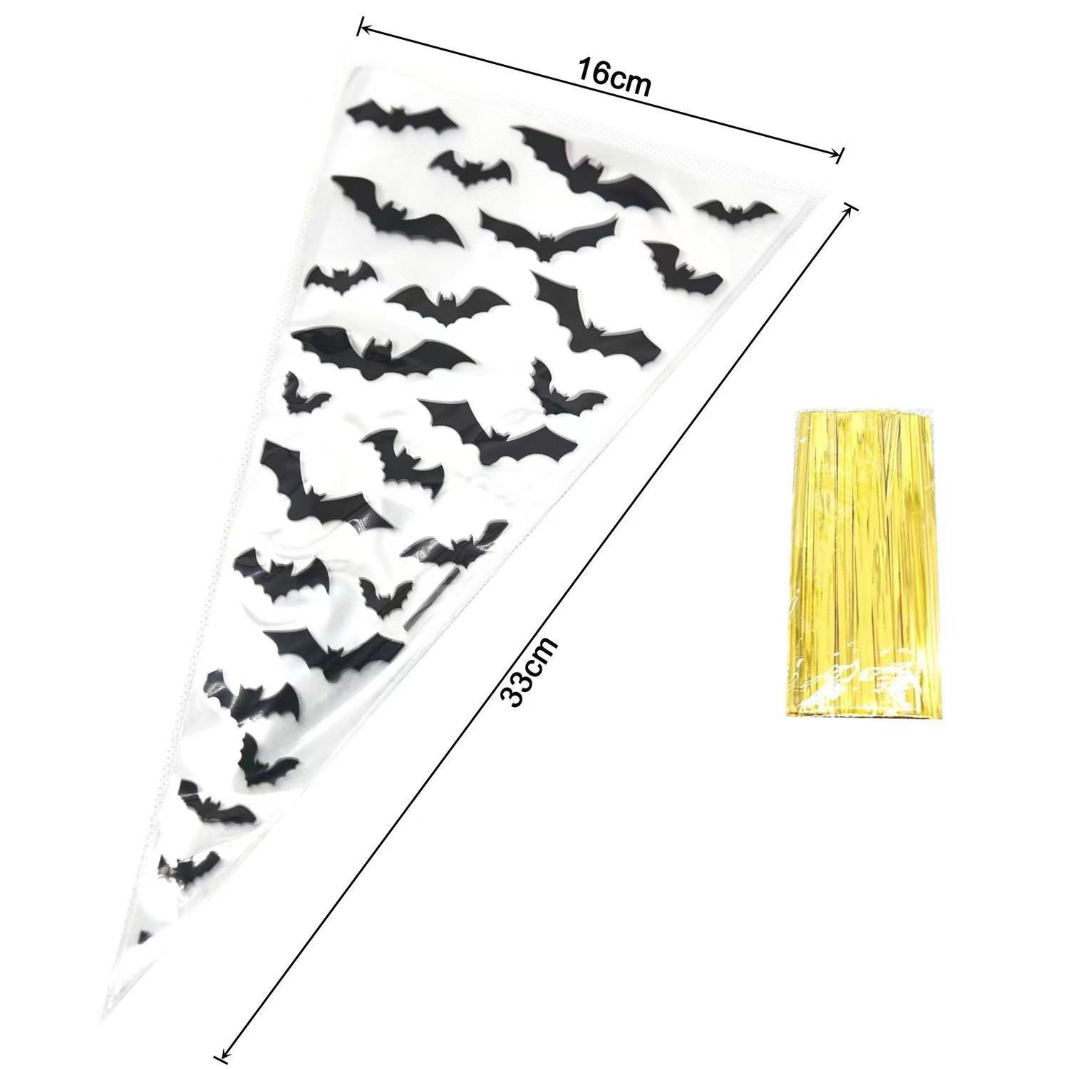 Cheap Print Popcorn Bag Triangle Opp Cello Bags For Candy Plastic Christmas Piping Cone Bag