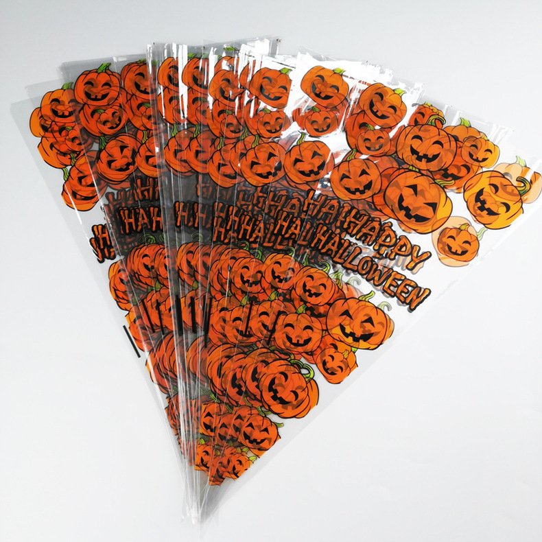 Cheap Print Popcorn Bag Triangle Opp Cello Bags For Candy Plastic Christmas Piping Cone Bag