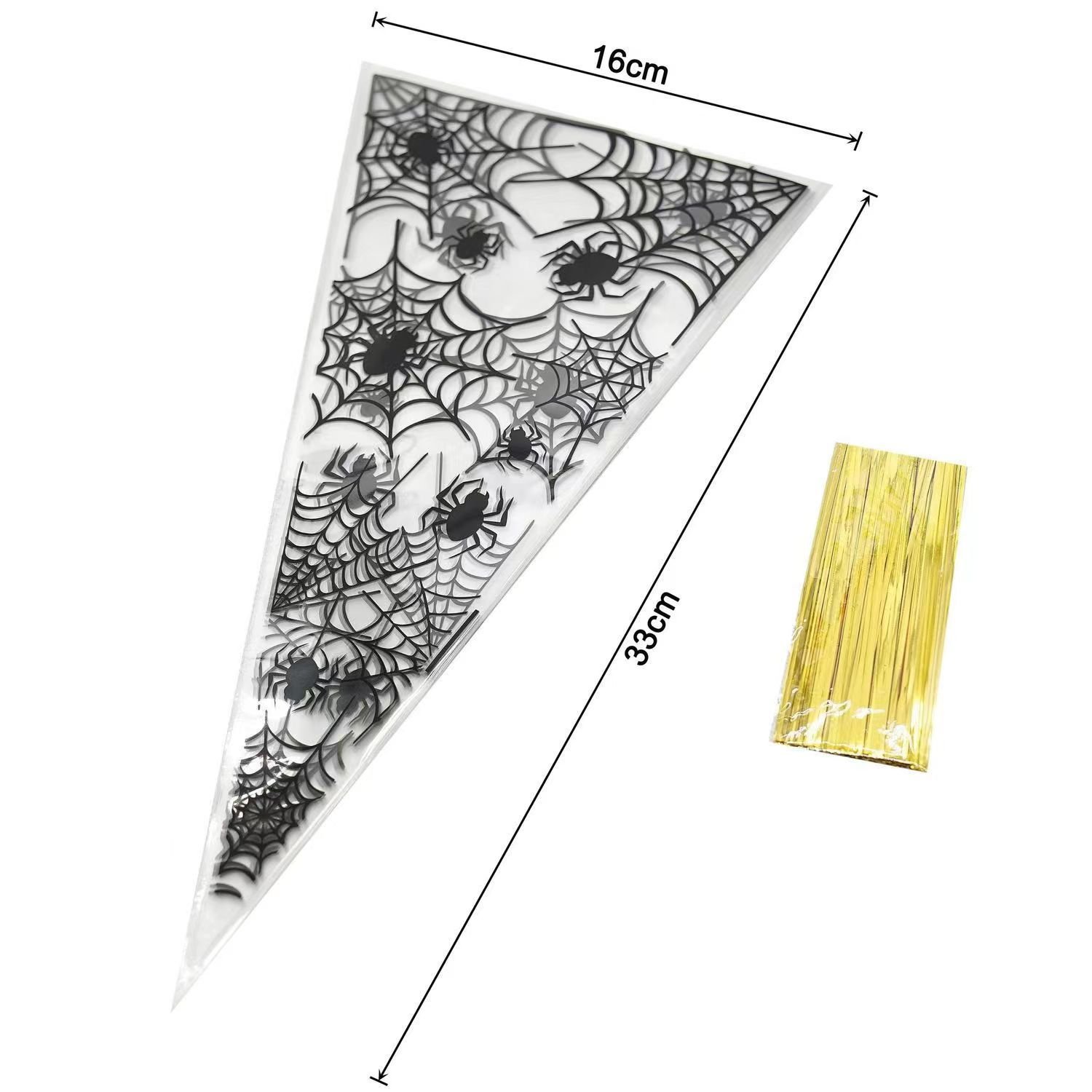 Cheap Print Popcorn Bag Triangle Opp Cello Bags For Candy Plastic Christmas Piping Cone Bag