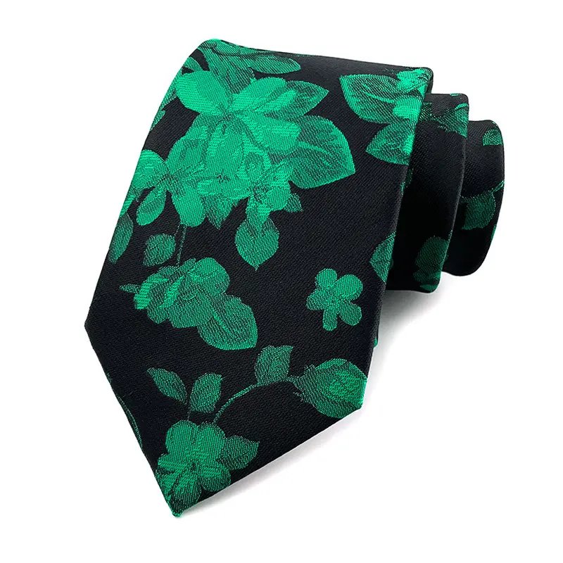 Black OEM Custom Stylish Fashion New Design Polyester Silk Suit Accessories Label Tie For Men