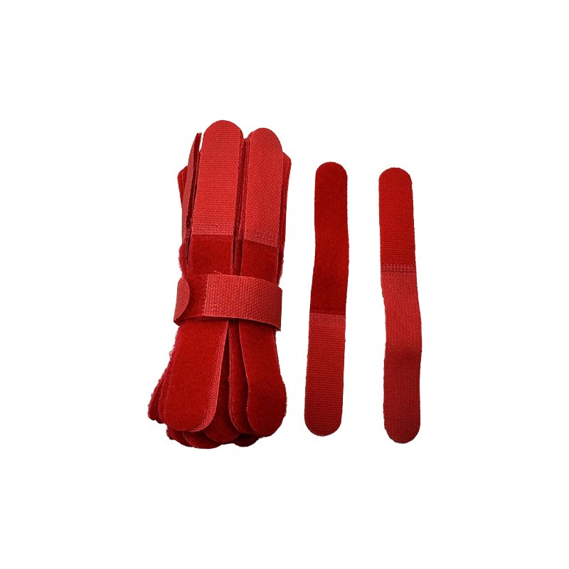 Colorful double side fastening tape wire straps adjustable reusable hook and loop cable tie velcroes strap