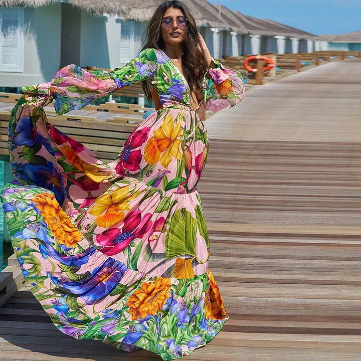 TW 2024 Printed One Piece Swimsuit and Skirt Swimwear and Cover up Bathing suit for Women