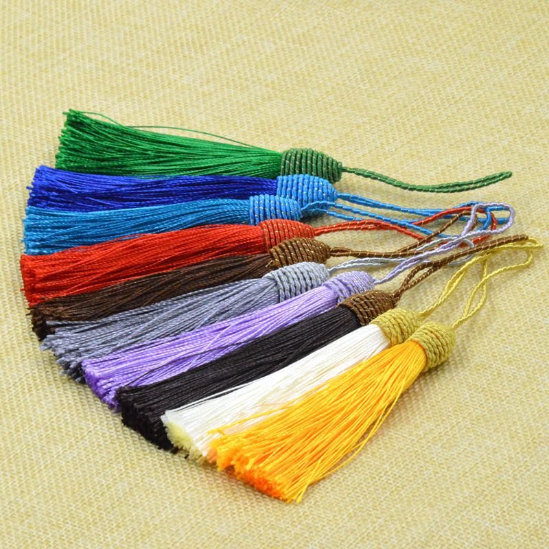 14CM Long Vertical Pineapple Hat Tassel Polyester Bullion Silk Tassel Fringe Trim Curtain Tie Rope Elegant Hanging Fringe