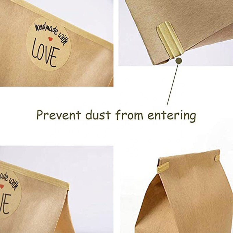 Kraft Paper Food Offset Printing Accept Custom Printing Biodegradable Tin Tie Coffee Packaging Bag with Valve Side