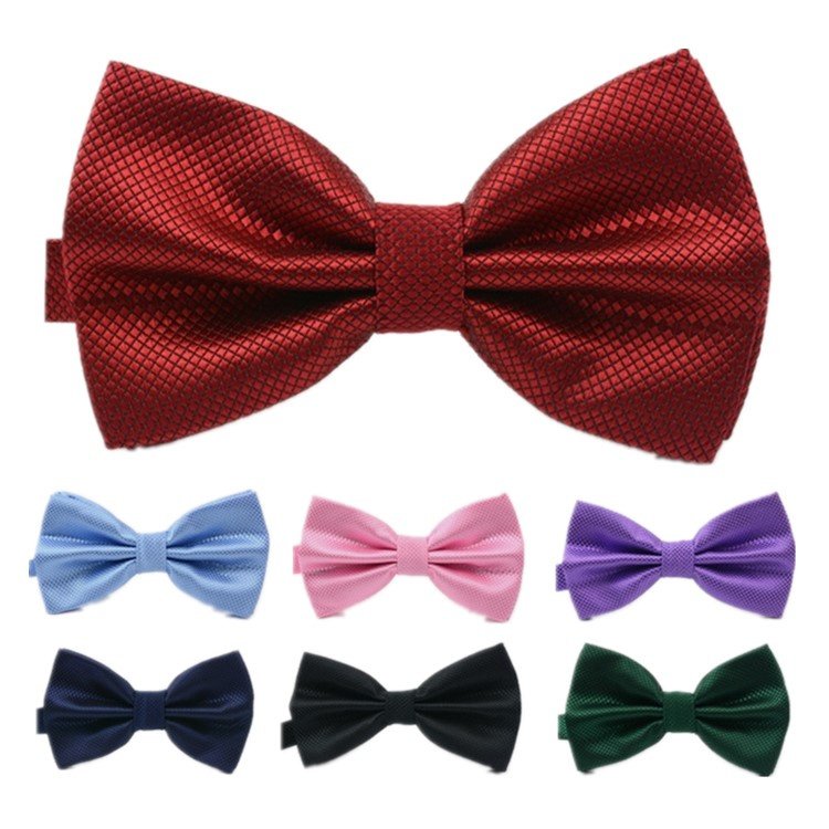 Party Wedding Banquet Gifts Wholesale OEM Logo Custom Men's Polyester Bow Tie Adjustable Formal Shirts Pre-Tied Bowtie Bow Tie
