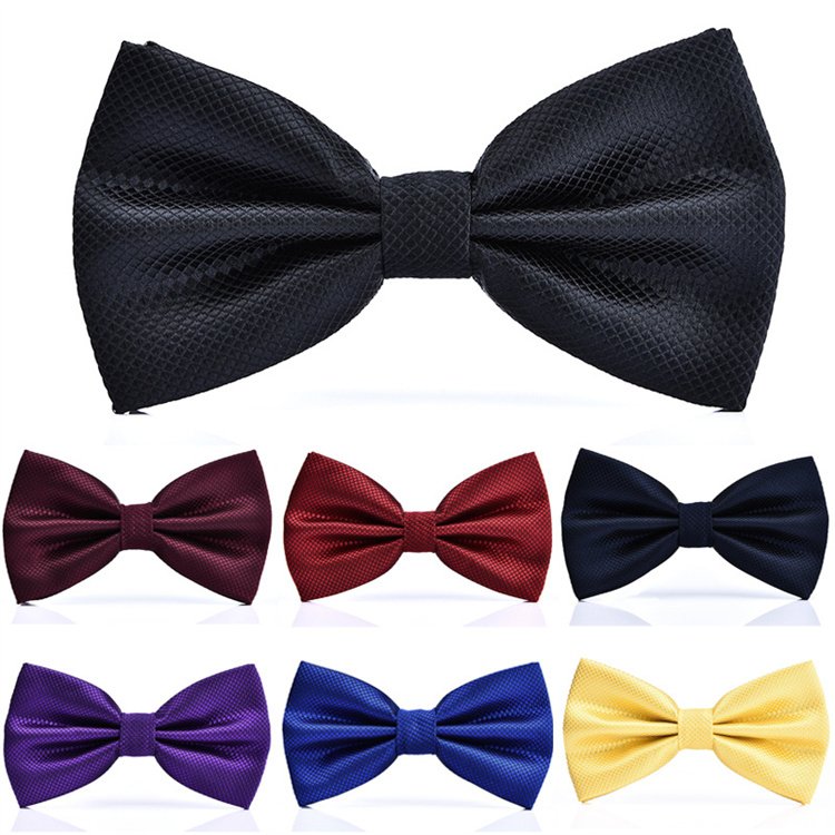 Party Wedding Banquet Gifts Wholesale OEM Logo Custom Men's Polyester Bow Tie Adjustable Formal Shirts Pre-Tied Bowtie Bow Tie