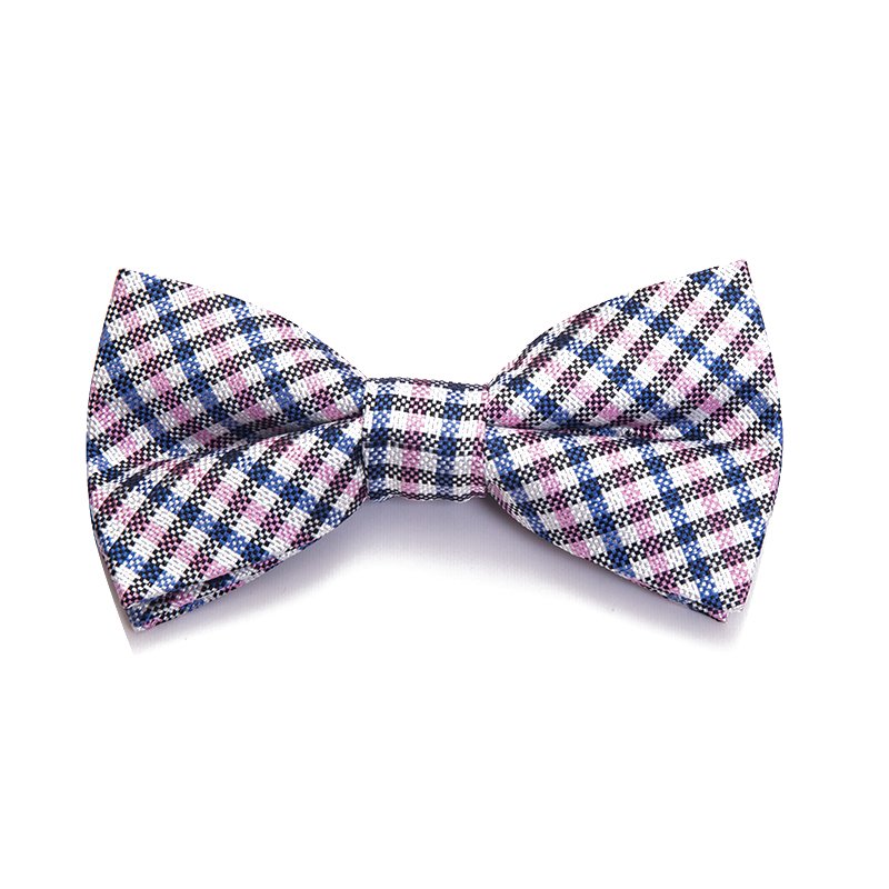 wholesale good quality silk checked mens bow ties