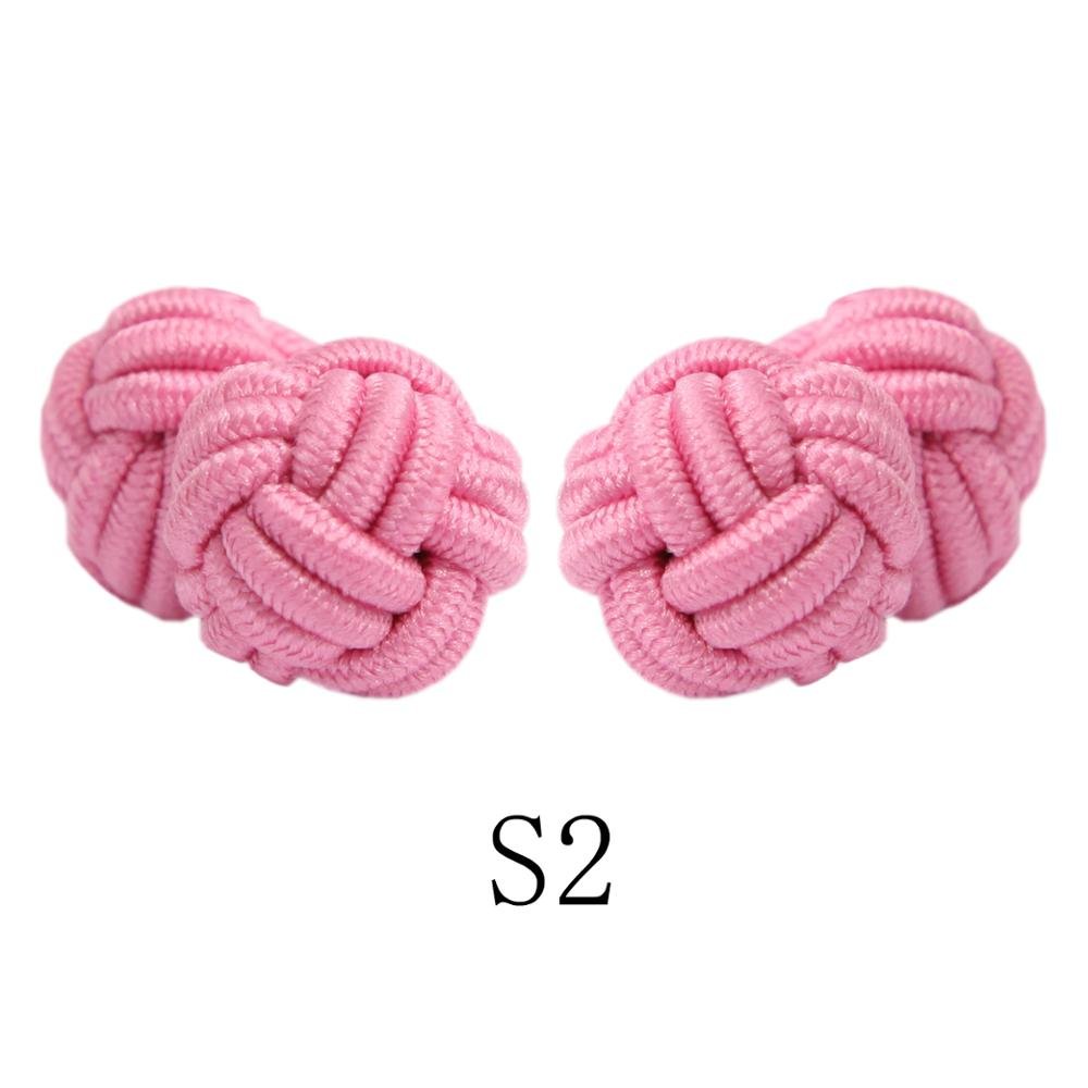 Handmade Double Ball Silk Knot Cufflinks