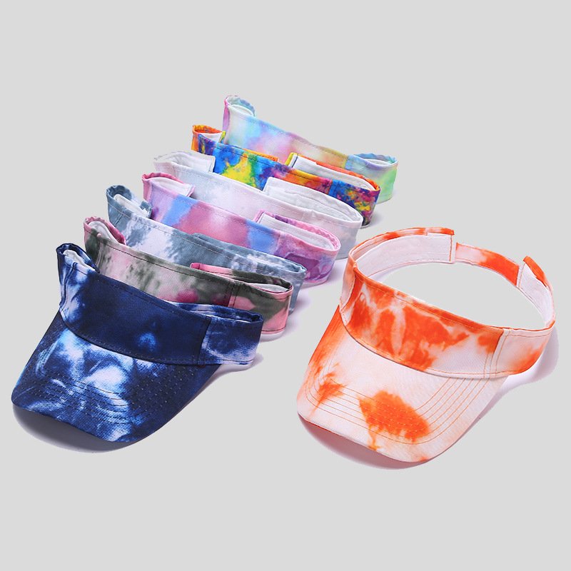 Hot Sell girls cap for sports Tie dye hat sun protection breathable Hip-hop empty hat guy