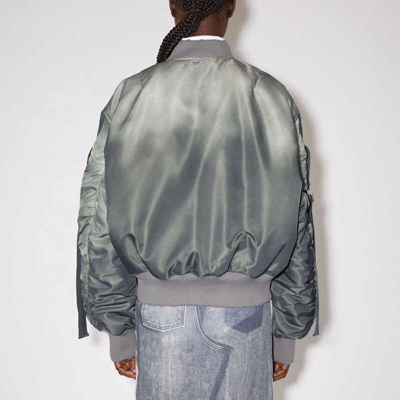 Dec Oem Custom Logo Women Jacket Winter Silk Fabric Blank Tie-dye Coat Logo Printing Fleece Jacket Customized