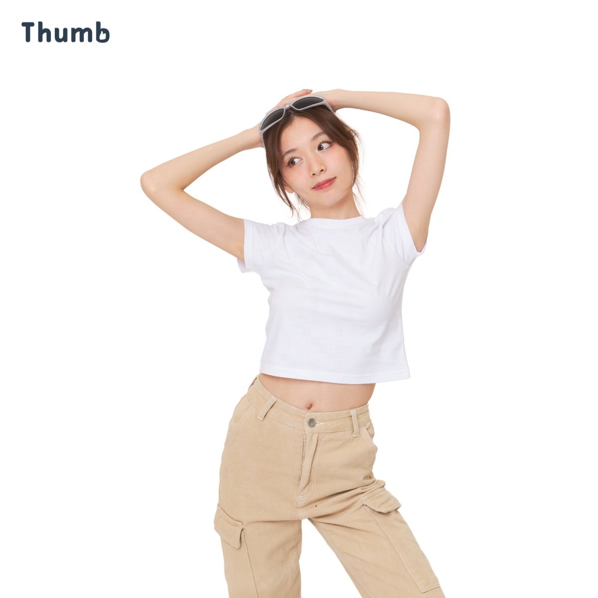 Cotton Crop Top Blank T shirt for Women Custom Logo for Your Brand XS to 3XL Slim Cropped Ladies Tee