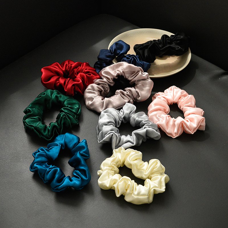 over 3 cm natural silk hairband glossy silk hair tie 100% pure mulberry silk scrunchies
