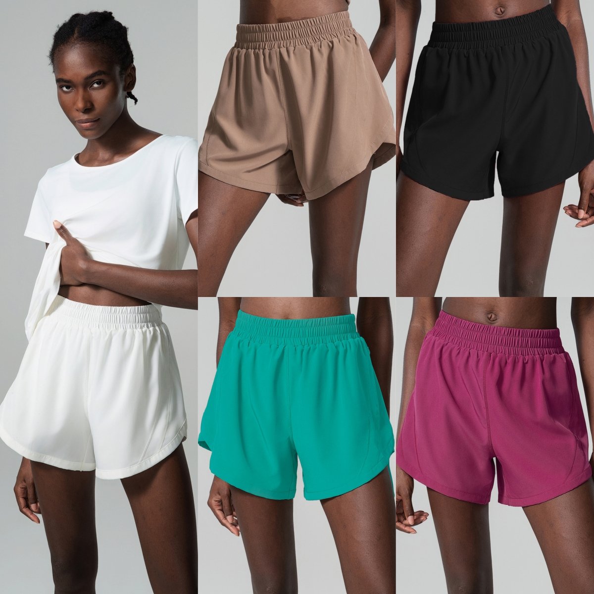 Summer women's running shorts Sports shorts Fitness two-piece set yoga shorts