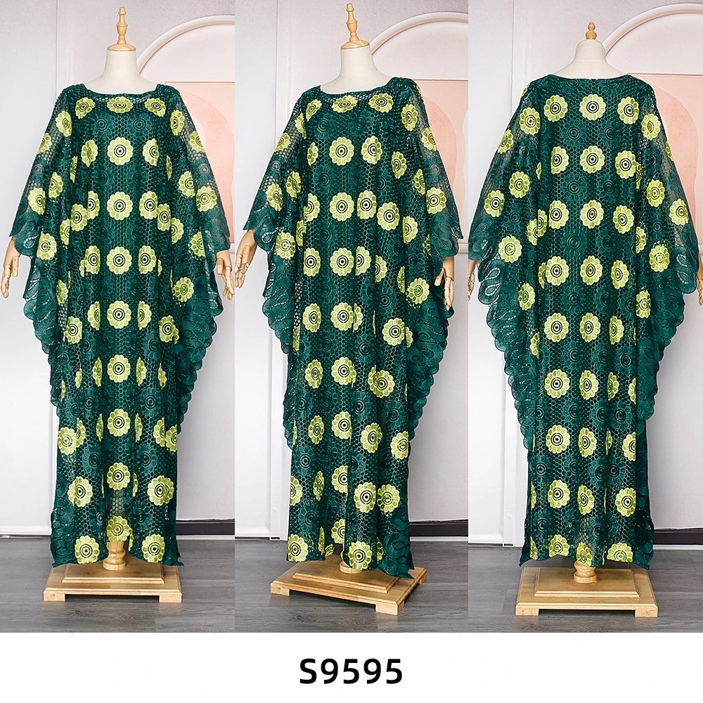 Plus Size African Party Dresses for Women Dashiki Ankara Lace Boubou Robe Abaya Dubai Kaftan Maxi Gown Africa Clothing 2023