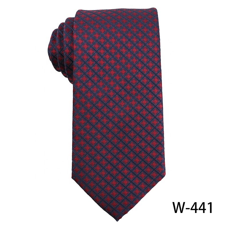 Fast Delivery High Density Jacquard Fabric Ready Tie Navy Blue Men's Floral Design Fabric Ties, Handmade 100% Polyester Necktie