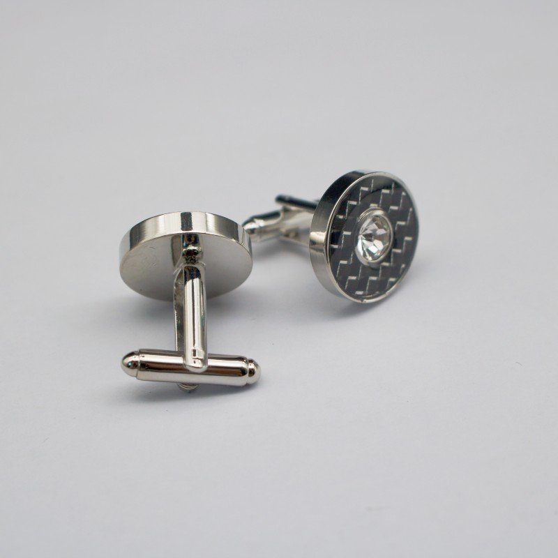 2024 Diamond cufflinks tie clip set Gift box High-end cufflinks banquet dress Metal copper diamond