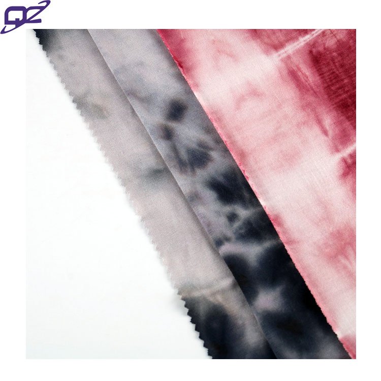 New Fashion Wholesale Double Brushed Soft Comfortable Skin Friendly 4 Way Stretch Tie Dye Viscose Rayon Fabric For T shirts