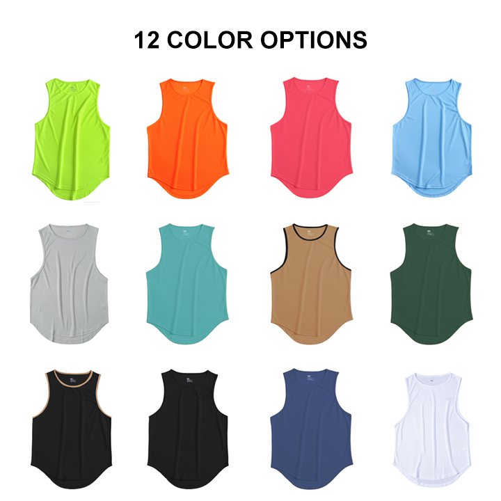 Men's Marathon Quick-Drying Sleeveless Fitness Vest XL Size Loose Fit Gym Tank Top Printed Running Training Basketball