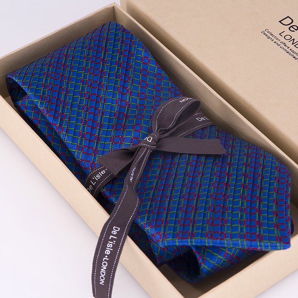 Hamocigia China Luxury Fashion Handmade 100% Silk Printing Pleated Neckties for Men