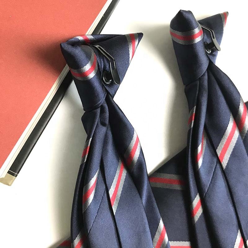 Customizable Silk Clip Tie Personalized Color and Logo Options Available