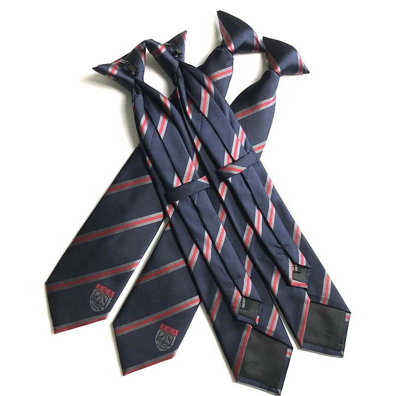 Customizable Silk Clip Tie Personalized Color and Logo Options Available