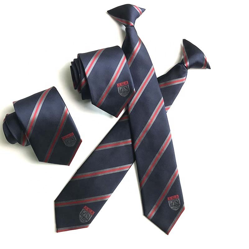 Customizable Silk Clip Tie Personalized Color and Logo Options Available