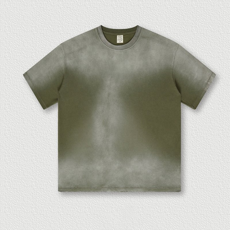 Custom old-school personalized retro designs man women's t-shirts heavyweight Regular Fit tie dye vintage washed tees t shirt