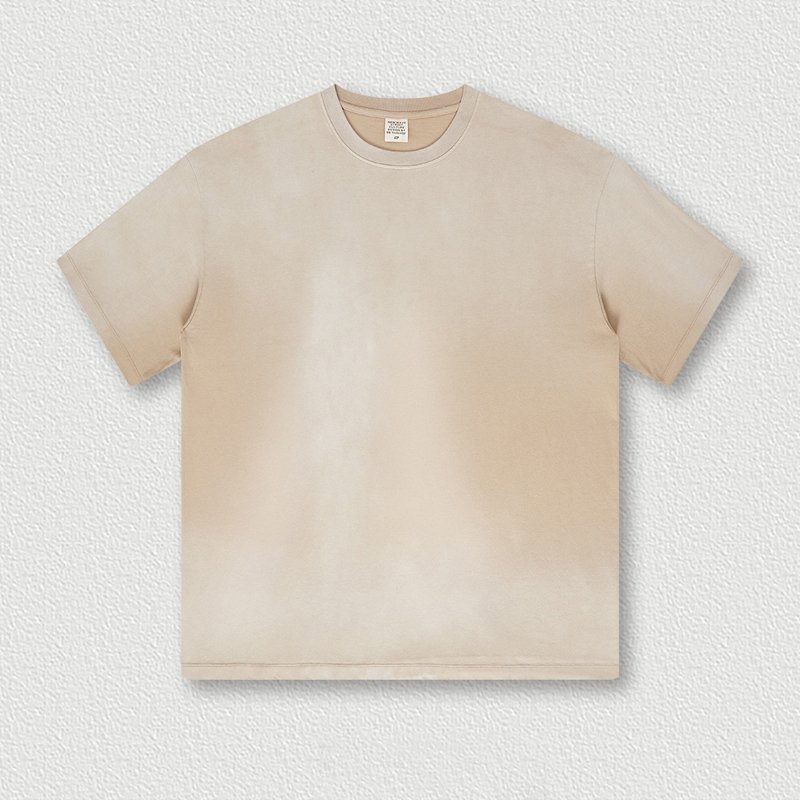 Custom old-school personalized retro designs man women's t-shirts heavyweight Regular Fit tie dye vintage washed tees t shirt
