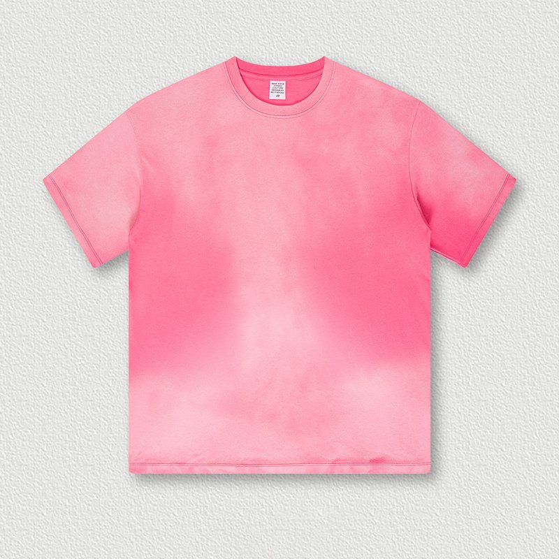 Custom old-school personalized retro designs man women's t-shirts heavyweight Regular Fit tie dye vintage washed tees t shirt