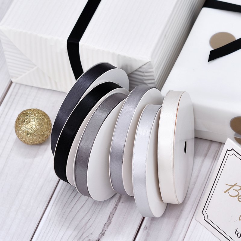 Ribest 9mm 100Y/R Red Single Face Satin Ribbon For Birthday Gift Boxes Packaging Wedding Decoration Wholesale