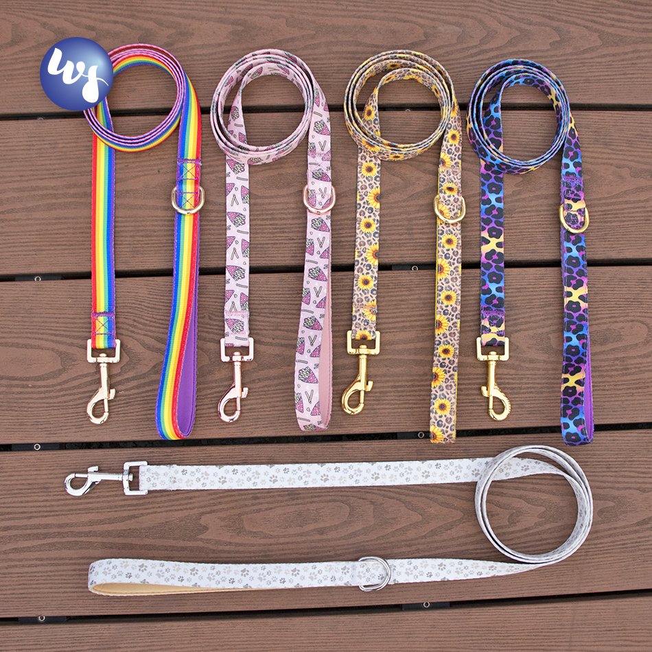 Adjustable padded neoprene ECO-friendly dog collar neck soft outdoor running high quality dog collars leash customized