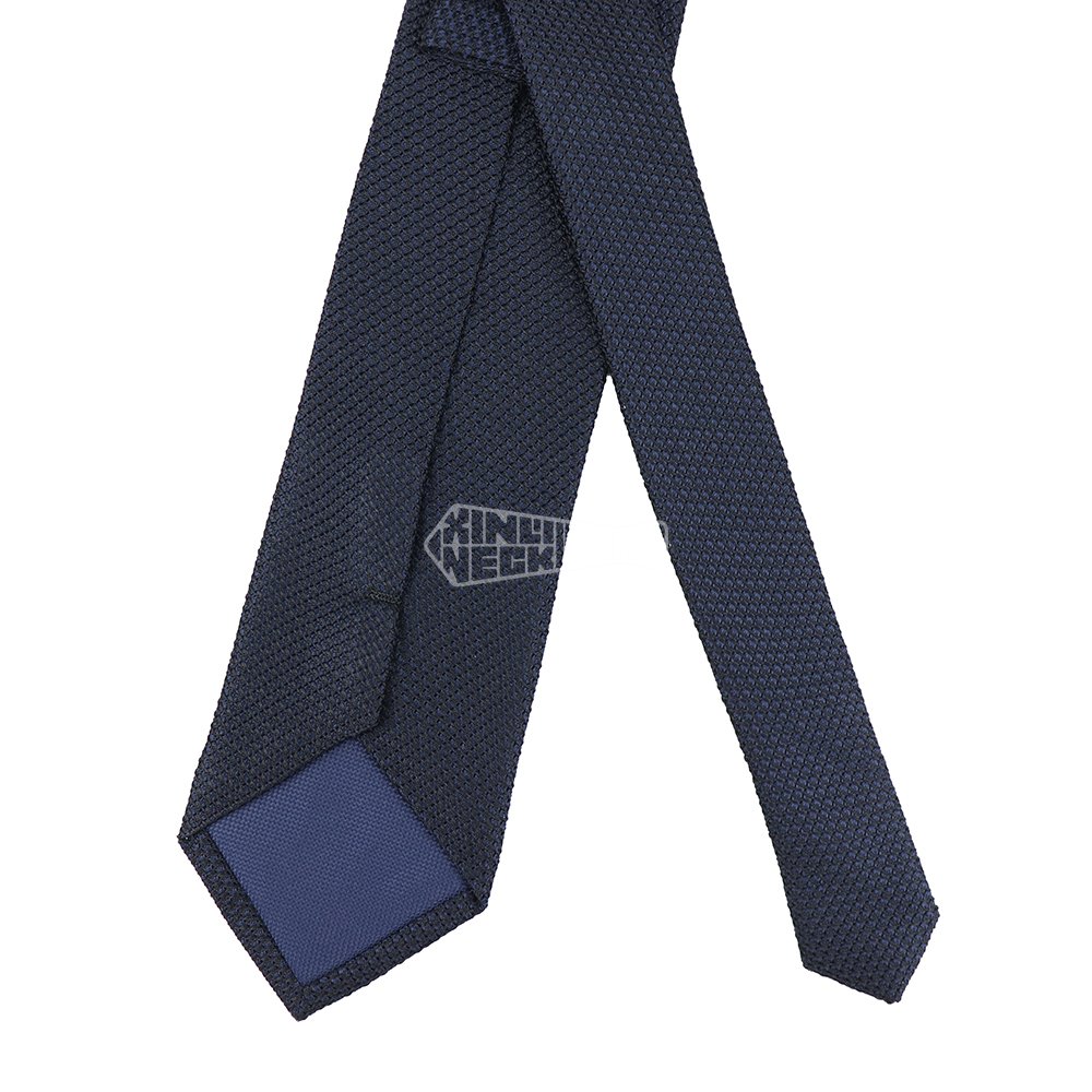 Custom Tipping Black Interlining Textured Mens Custom Neck Ties Oldest Machine Black Wine Hollow Grenadine Silk Tie