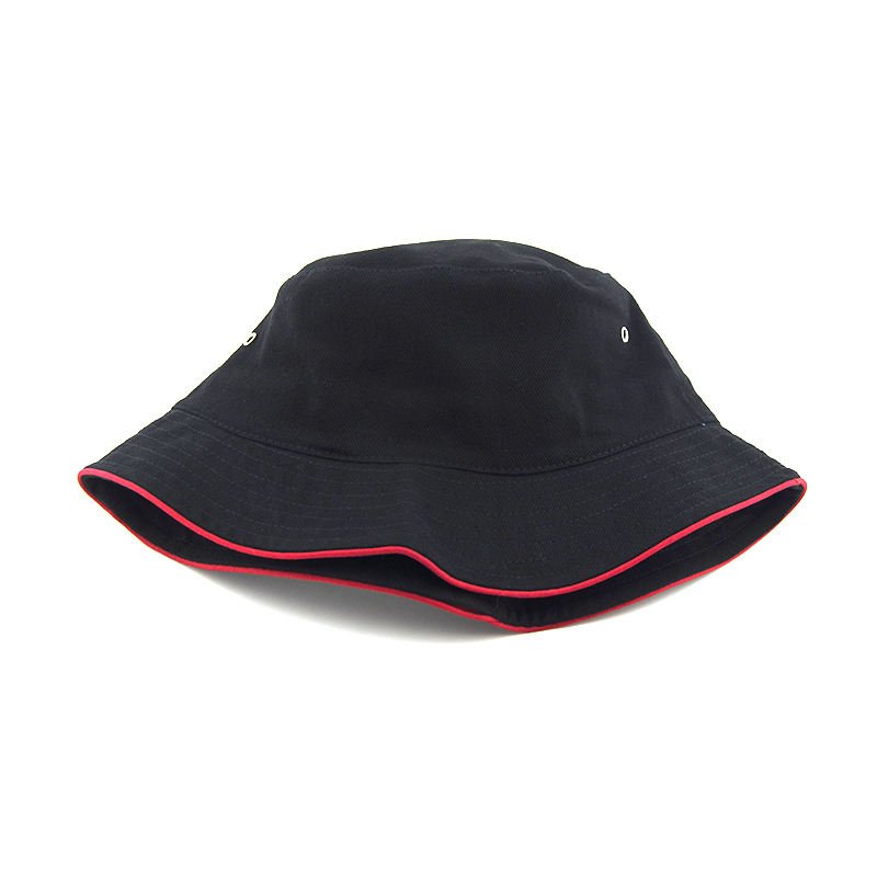 Customize High Quality New Design Wholesale Cotton Large Bucket Hat With Piping Blank Bucket Hat Man