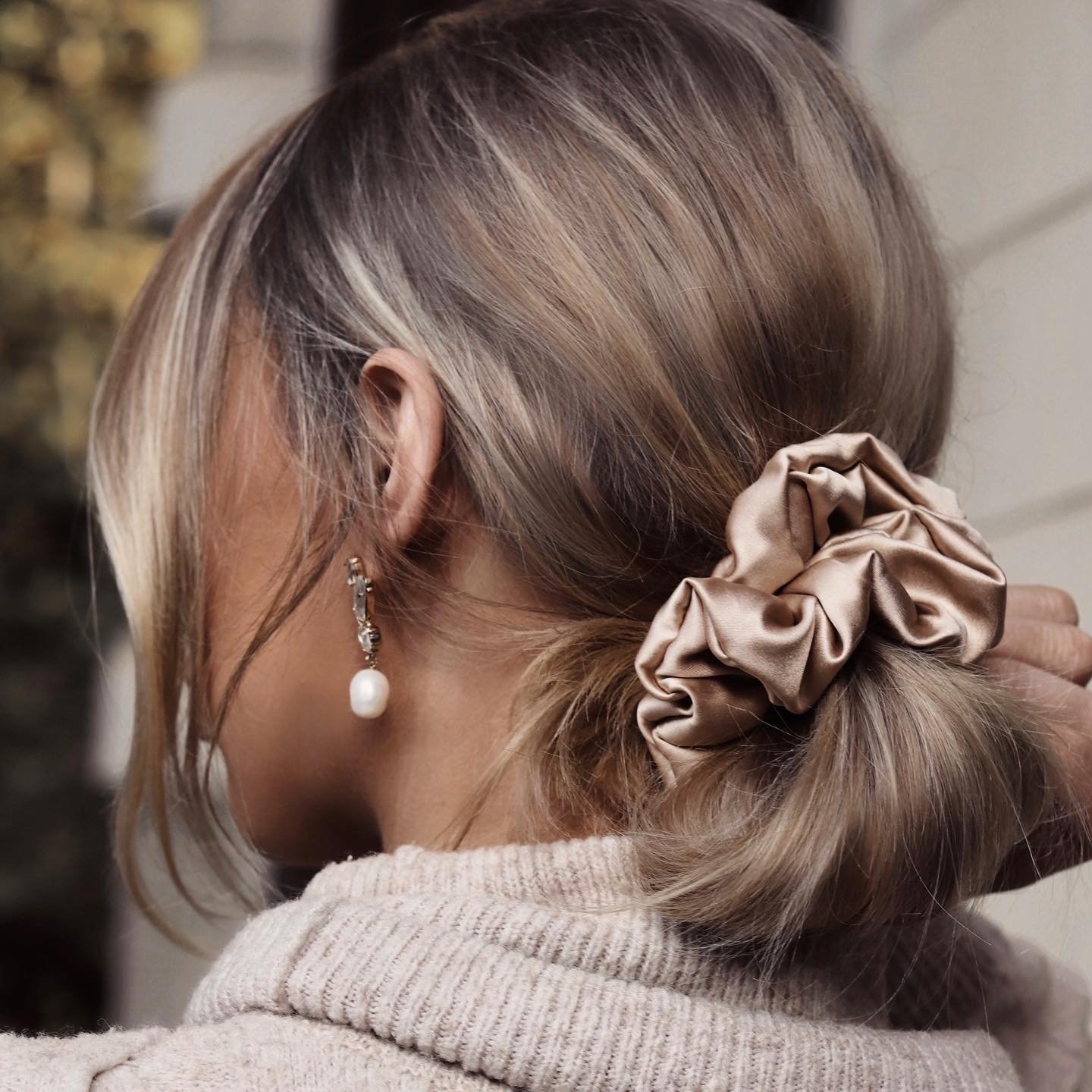 Satin hair scrunchies mini silk New Women Girls Hair Accessories Ponytail Holder Silk Hair Scrunchies