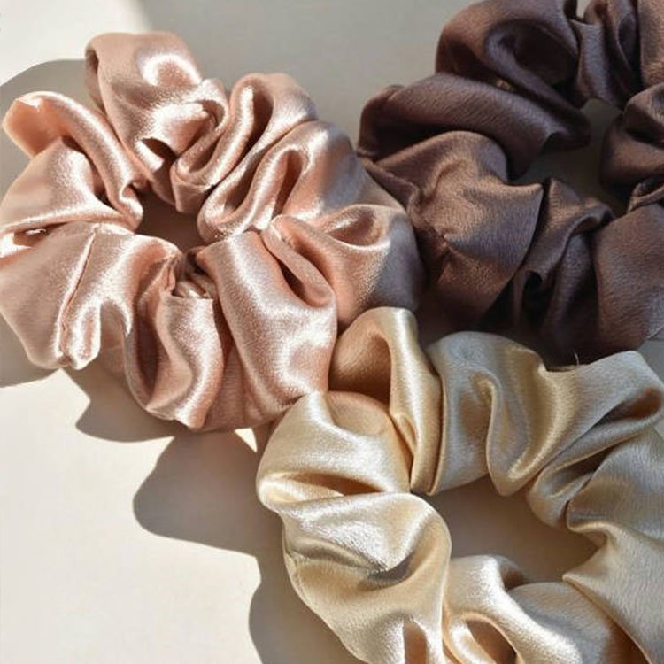 Satin hair scrunchies mini silk New Women Girls Hair Accessories Ponytail Holder Silk Hair Scrunchies