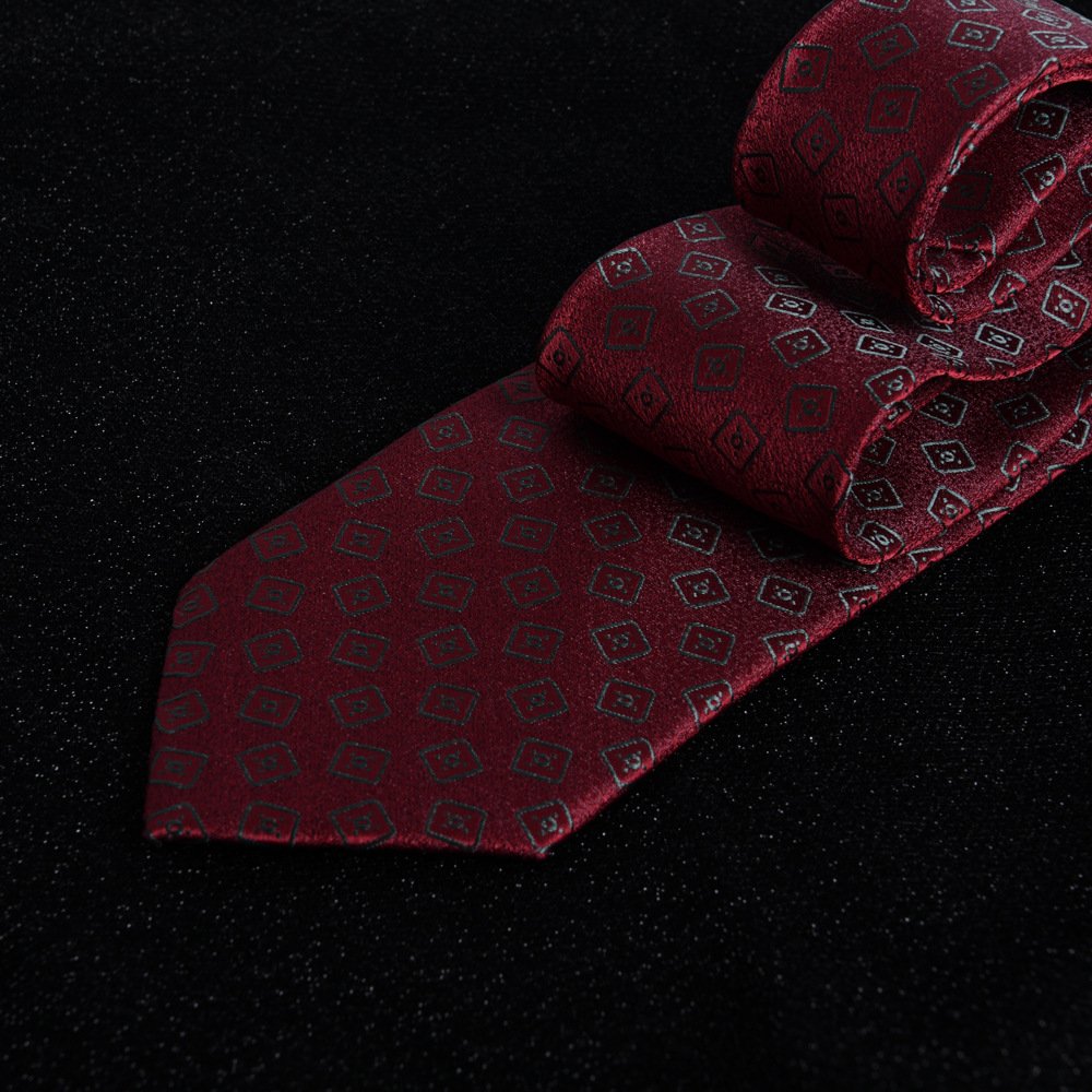 2024 Tie striped men's formal wear business executive professional wedding festive red jacquard 8cm hand tie