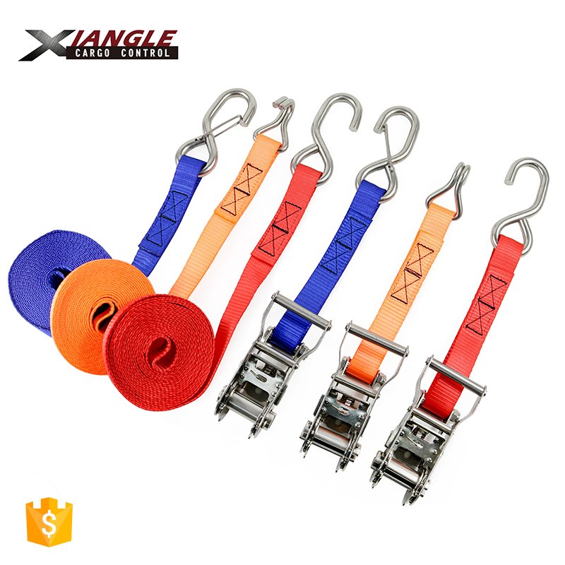 Corrosion resistance 27mm 1500kg stainless steel ratchet buckle tie down boat dock tie down straps stainless steel ratchet