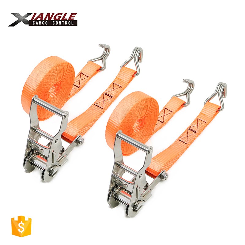 Corrosion resistance 27mm 1500kg stainless steel ratchet buckle tie down boat dock tie down straps stainless steel ratchet