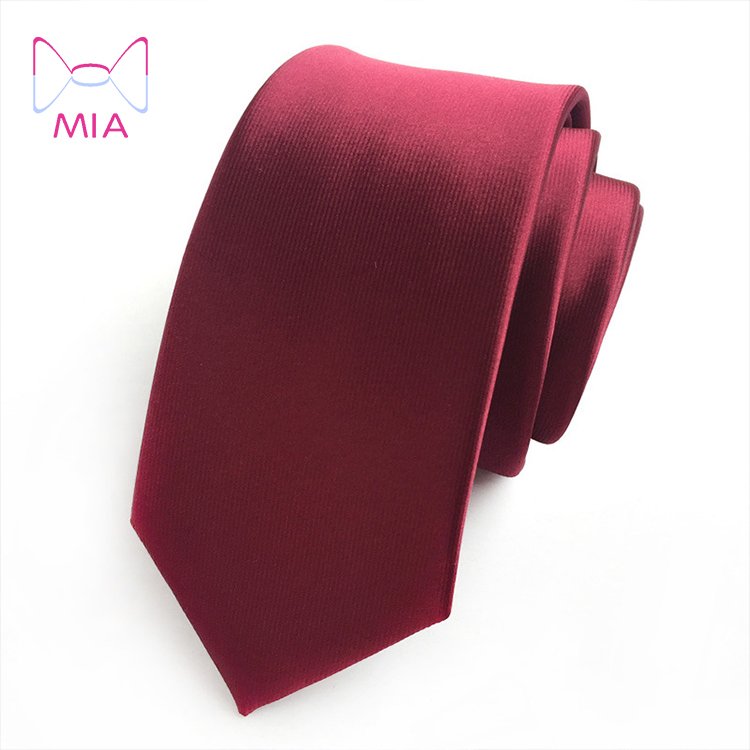 2023 New fashion new 6cm skinny men ties wedding solid plain necktie color Party Groom Men's neck tie