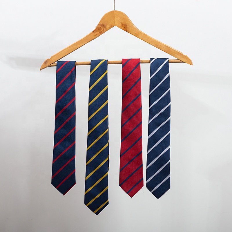 TONIVANI-51Wholesale Shengzhou China Stripe Polyester Slim Tie Mens Poliester Necktie Polka Dot Male Skinny Ties