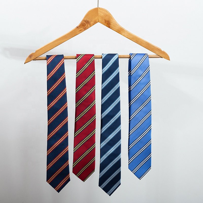 TONIVANI-51Wholesale Shengzhou China Stripe Polyester Slim Tie Mens Poliester Necktie Polka Dot Male Skinny Ties