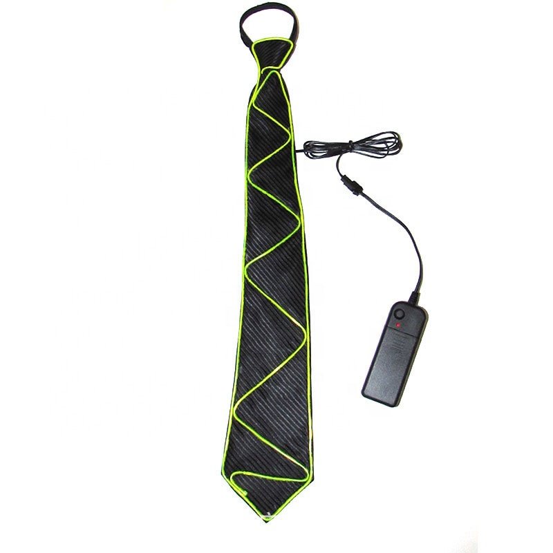 LED Mens party tie Neon Light Neck Tie El Wire Flashing Style tie