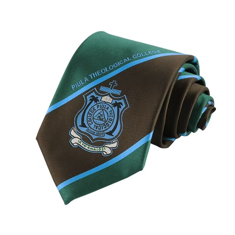 woven school club polyester necktie silk tie women men formal suit tie with customized logo for mens