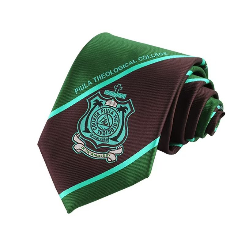 woven school club polyester necktie silk tie women men formal suit tie with customized logo for mens