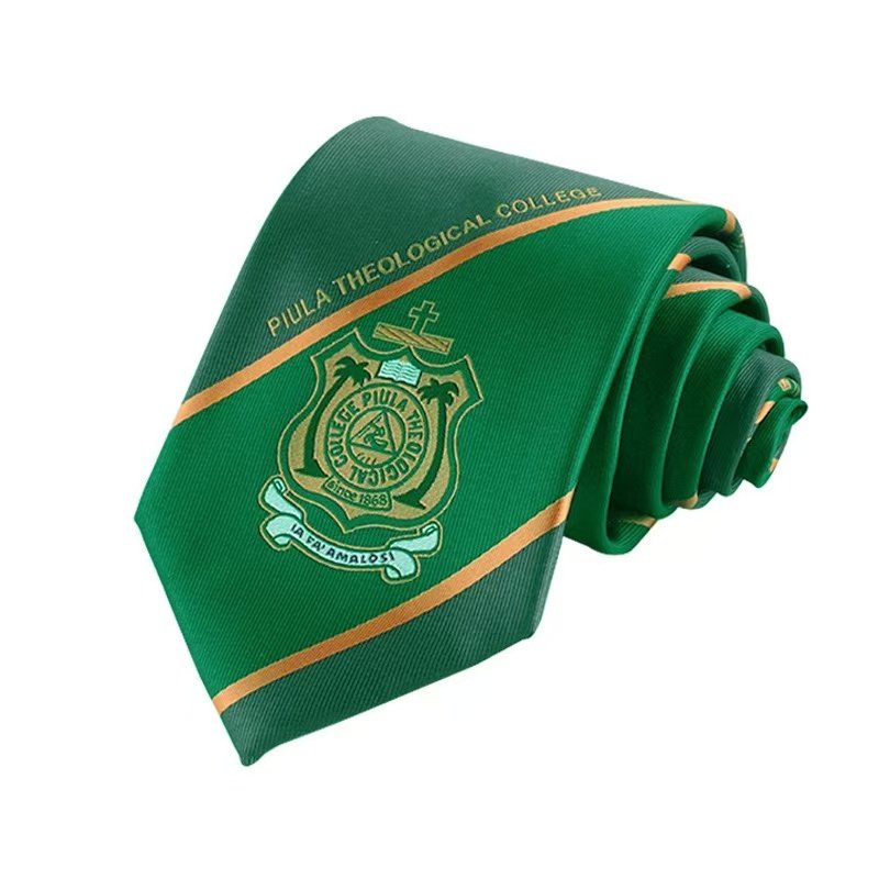 woven school club polyester necktie silk tie women men formal suit tie with customized logo for mens